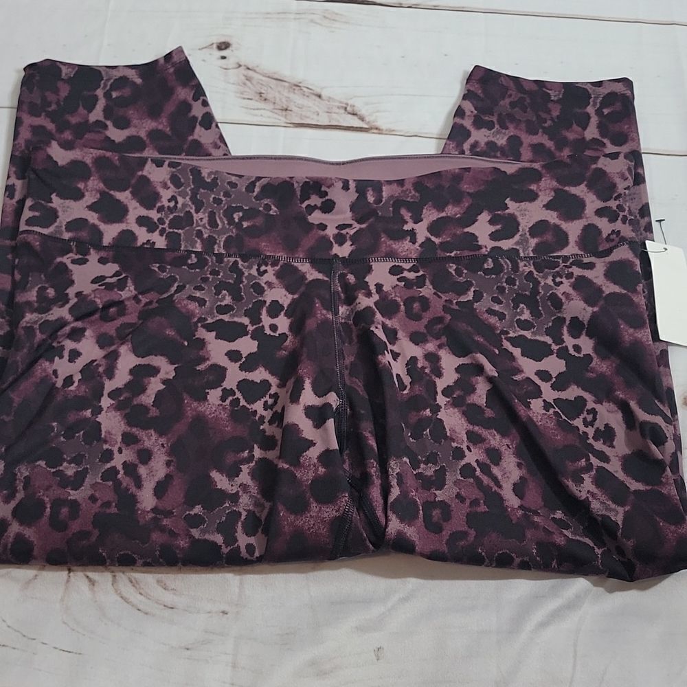 Calvin Klein Performance High Waisted 7/8 Length Animal Plus Size 3XL Beautiful